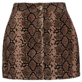 Brown Cotton Women's Miniskirt